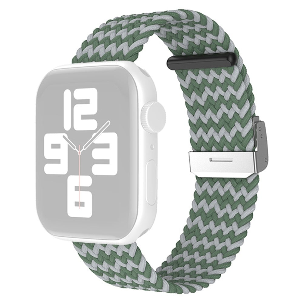 Super skøn Apple Watch Series 7 45mm Nylon Rem - Grøn#serie_24