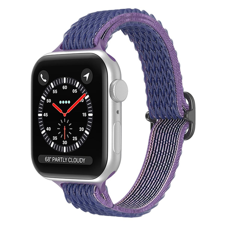 Rigtigt skøn Apple Watch Series 7 45mm Stof Urrem - Blå#serie_9