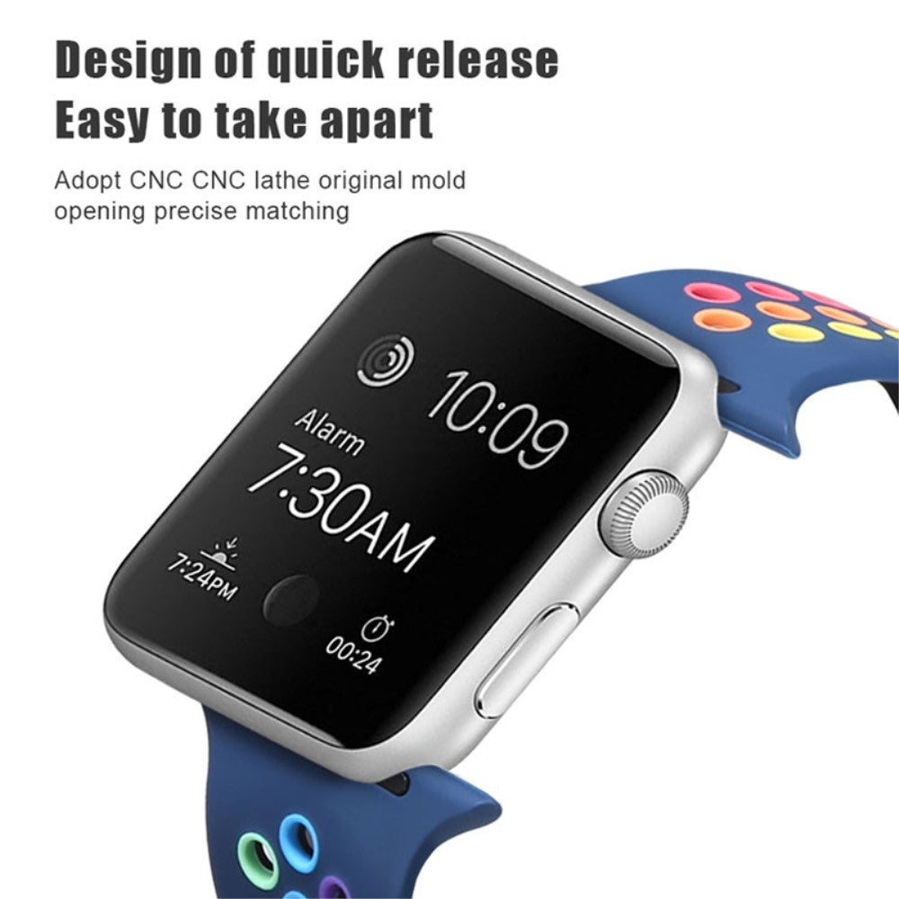 Meget fed Apple Watch Series 7 45mm Silikone Urrem - Blå#serie_7