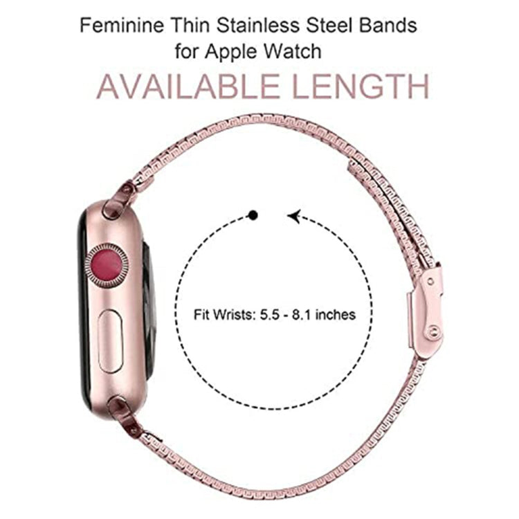 Helt vildt smuk Apple Watch Series 7 45mm Metal Urrem - Pink#serie_3