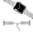 Utrolig fin Apple Watch Series 7 45mm Metall og Strass Reim