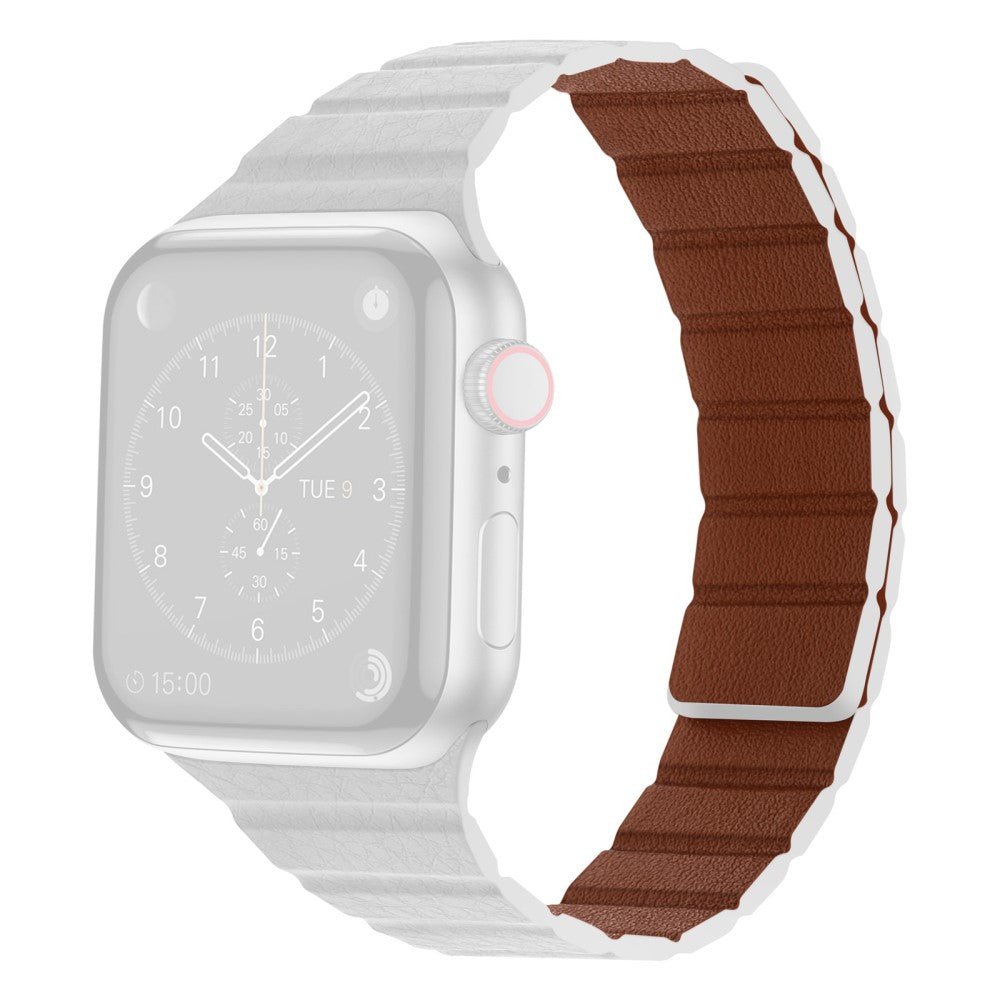 Meget godt Universal Apple Ægte læder Rem - Hvid#serie_2