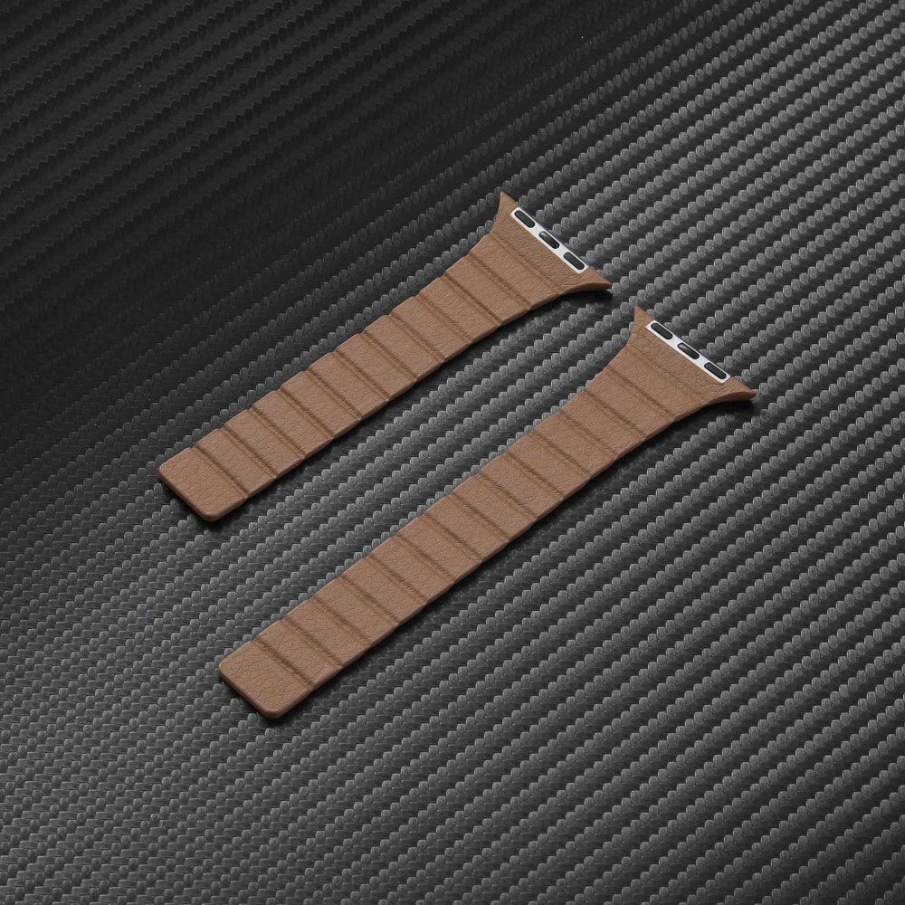 Pænt Universal Apple Ægte læder Urrem - Orange#serie_7