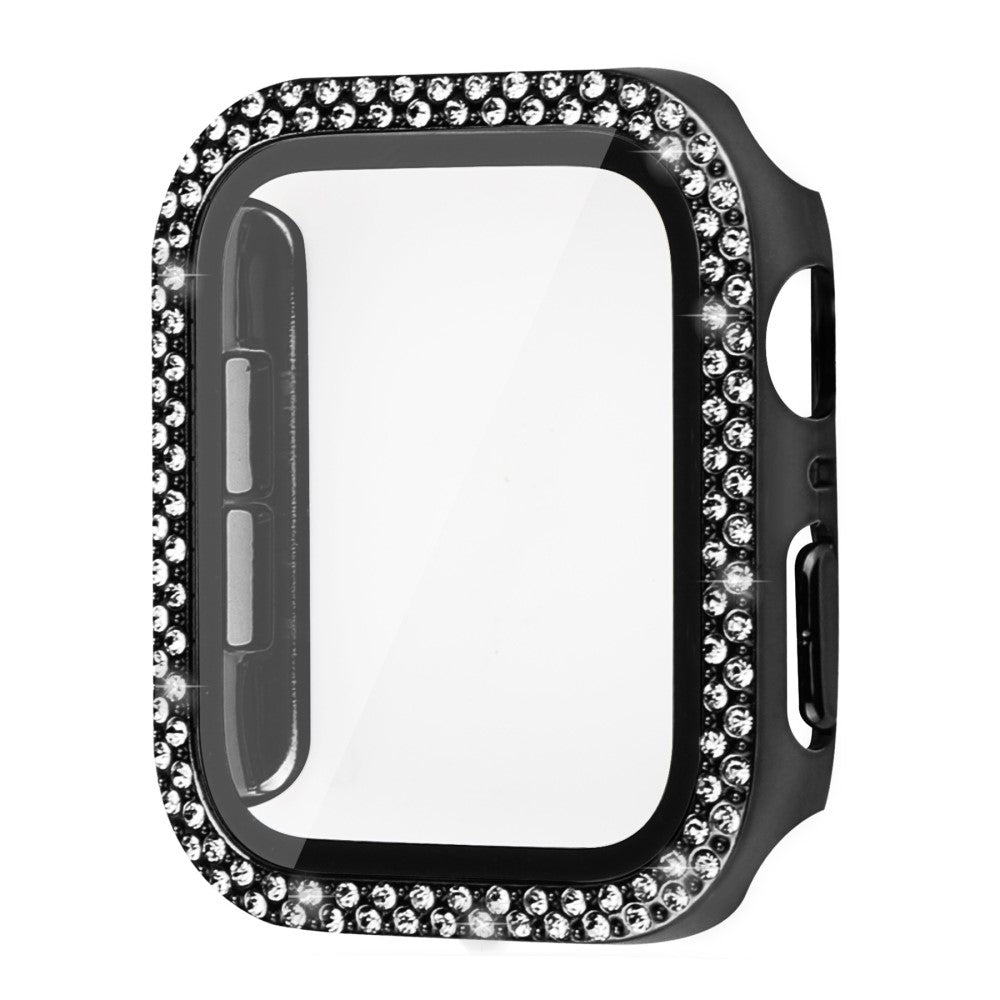 Apple Watch Ultra Plastik Cover med Rem og Hærdet Glas - Sort#serie_1