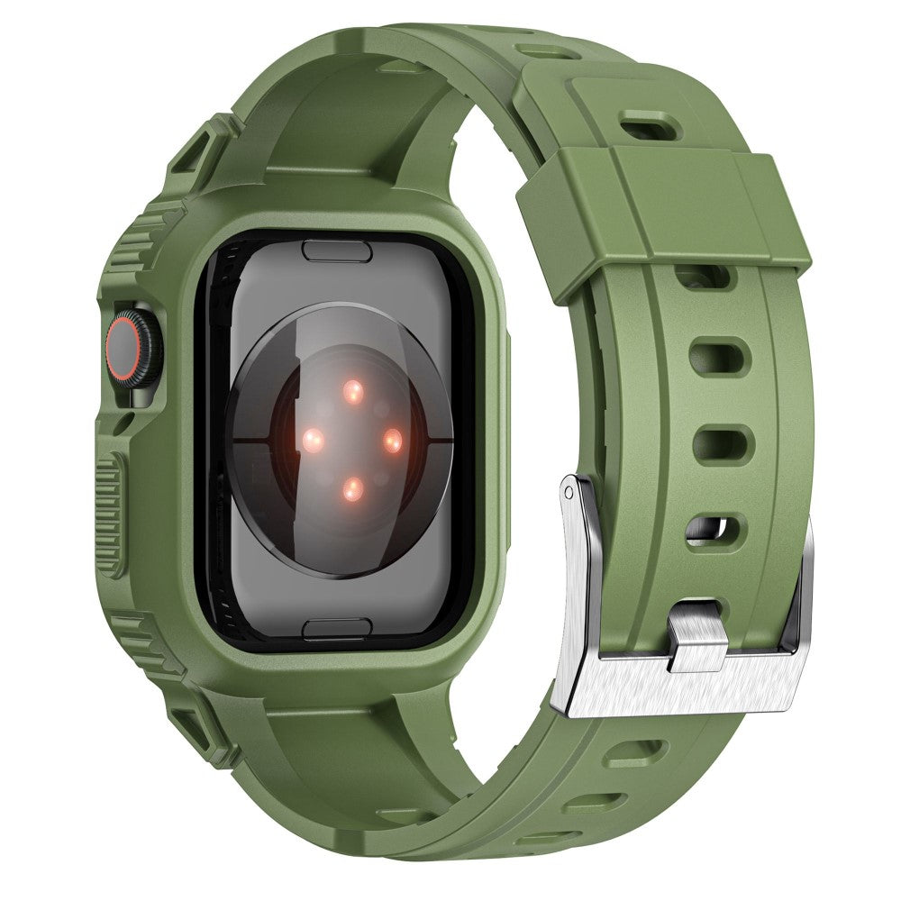 Rigtigt hårdfør Apple Watch Ultra Silikone Rem - Grøn#serie_3