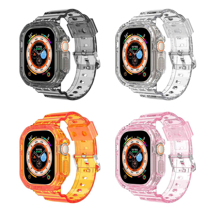 Meget skøn Apple Watch Ultra Silikone Rem - Sort#serie_3