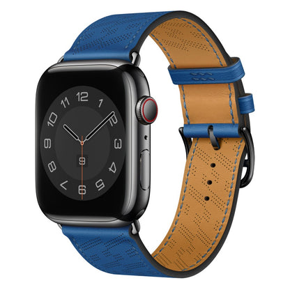 Meget elegant Universal Apple Ægte læder Rem - Blå#serie_2