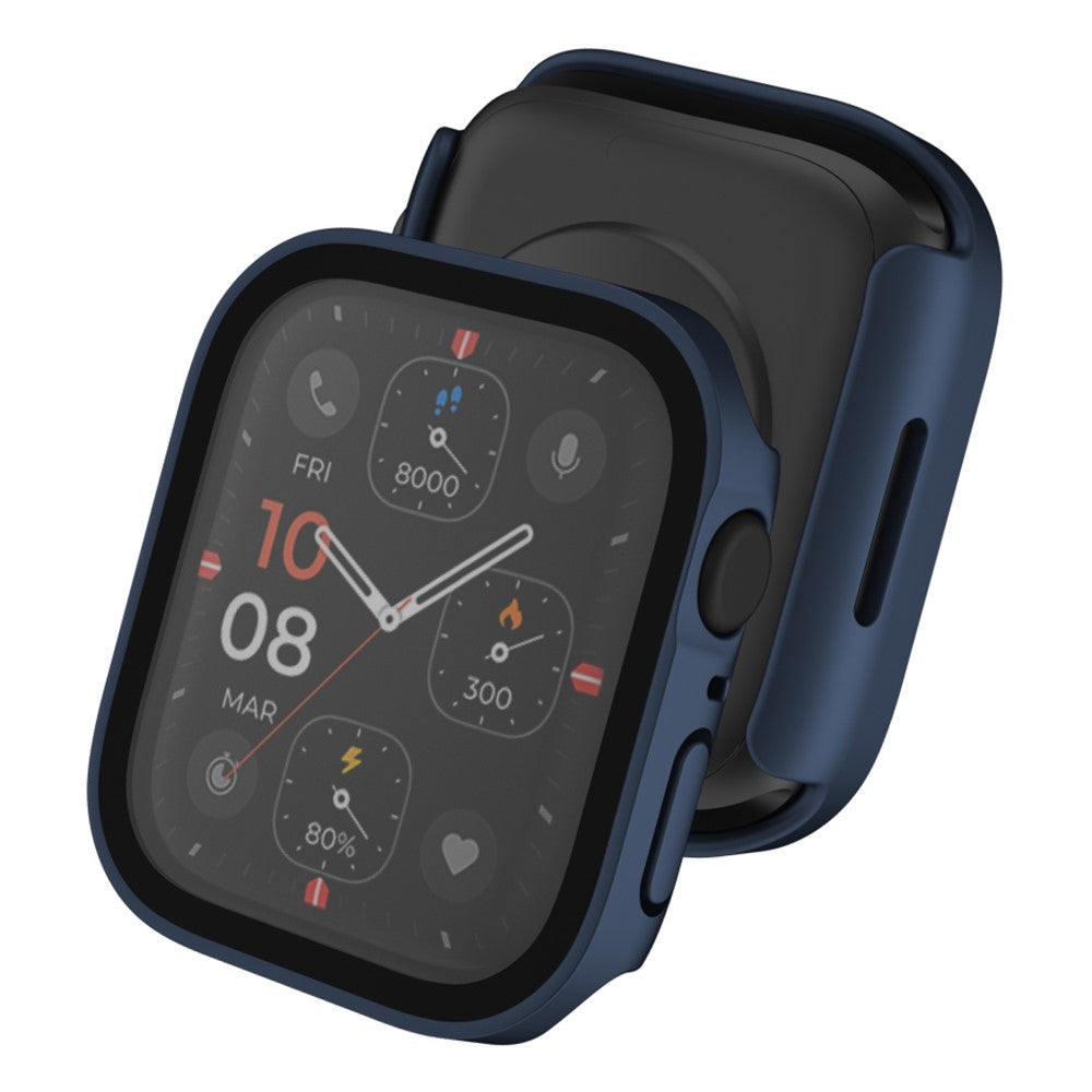 Mega Flot Apple Watch Series 8 (41mm) / Apple Watch Series 7 41mm Cover med Skærmbeskytter i Plastik og Hærdet Glas - Blå#serie_5