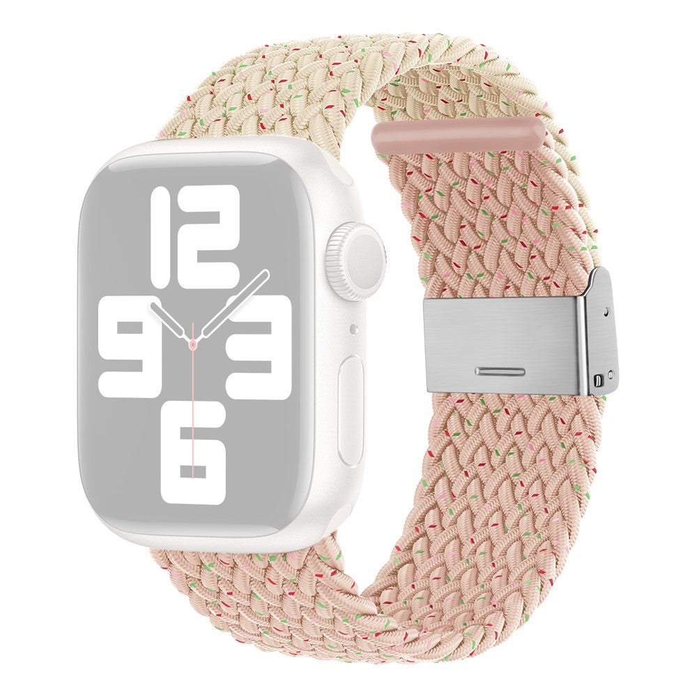 Tidsløst Nylon Universal Rem passer til Apple Smartwatch - Pink#serie_4