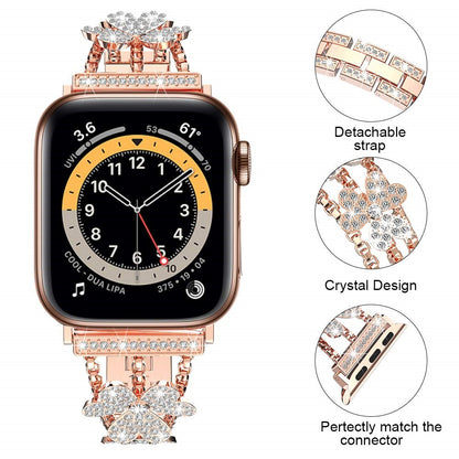 Eminent Metal Og Rhinsten Universal Rem passer til Apple Smartwatch - Pink#serie_1