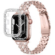 Moteriktig Apple Watch Series 7 45mm Metall og Strass Reim