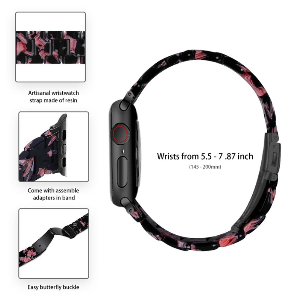 Apple Watch Series 1-3 42mm Metal Rem med Cover - Sort#serie_15