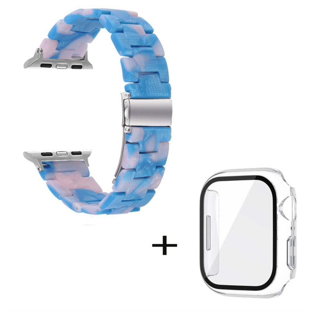 Apple Watch Series 1-3 42mm Metal Rem med Cover - Blå#serie_3