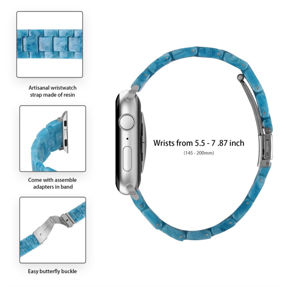 Apple Watch Series 1-3 42mm Metal Rem med Cover - Blå#serie_7