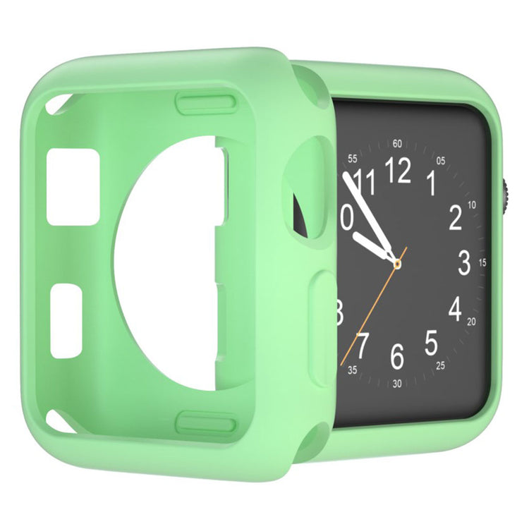 Vildt Fed Apple Watch Series 1-3 42mm Silikone Cover - Grøn#serie_10