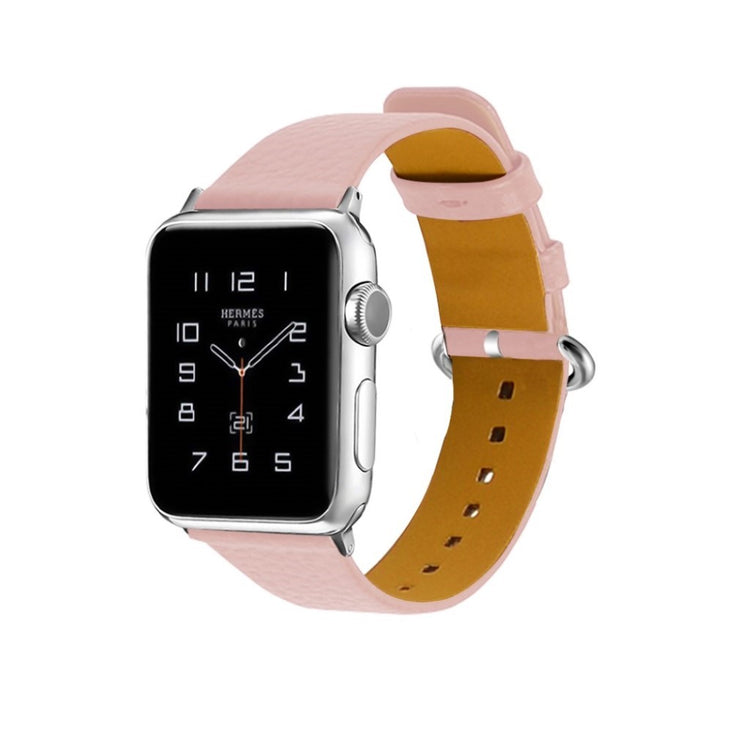 Rigtigt flot Apple Watch Series 1-3 42mm Ægte læder Rem - Pink#serie_4