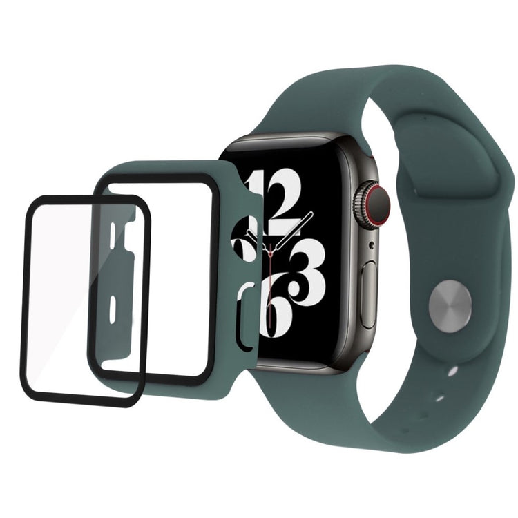 Vildt cool Apple Watch Series 1-3 42mm Silikone og Glas Rem - Grøn#serie_11