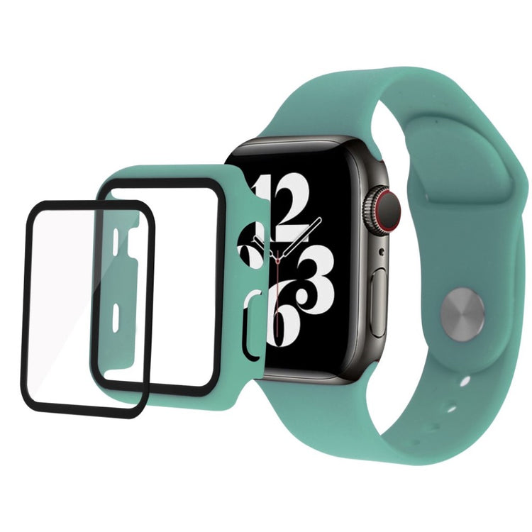 Vildt cool Apple Watch Series 1-3 42mm Silikone og Glas Rem - Grøn#serie_12