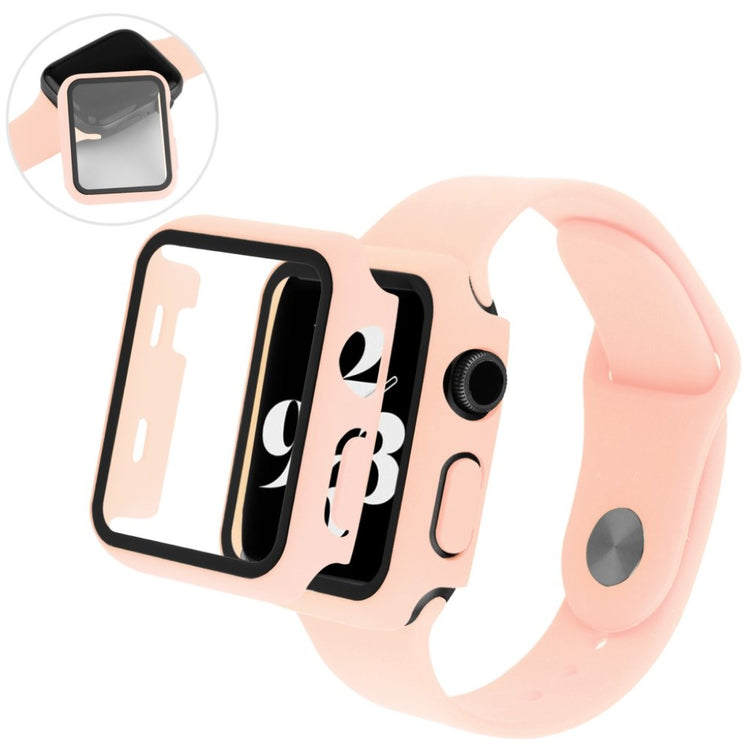 Vildt cool Apple Watch Series 1-3 42mm Silikone og Glas Rem - Pink#serie_6