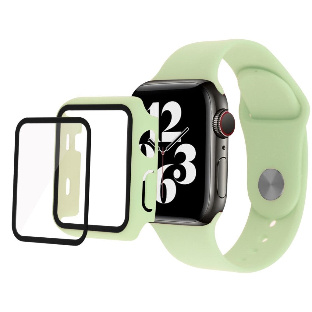 Vildt cool Apple Watch Series 1-3 42mm Silikone og Glas Rem - Grøn#serie_9