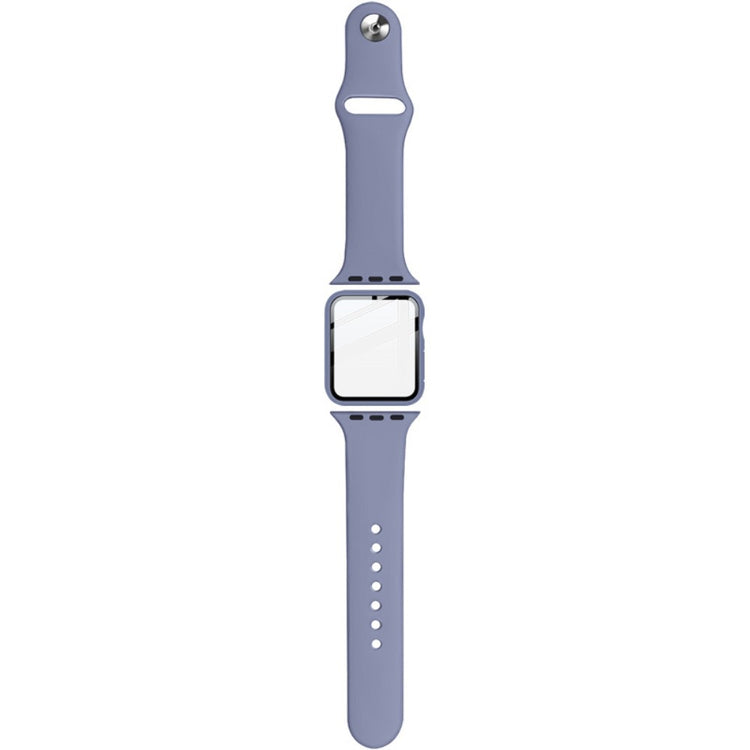 Apple Watch Series 1-3 38mm Silikone Cover med Rem og Hærdet Glas - Blå#serie_2