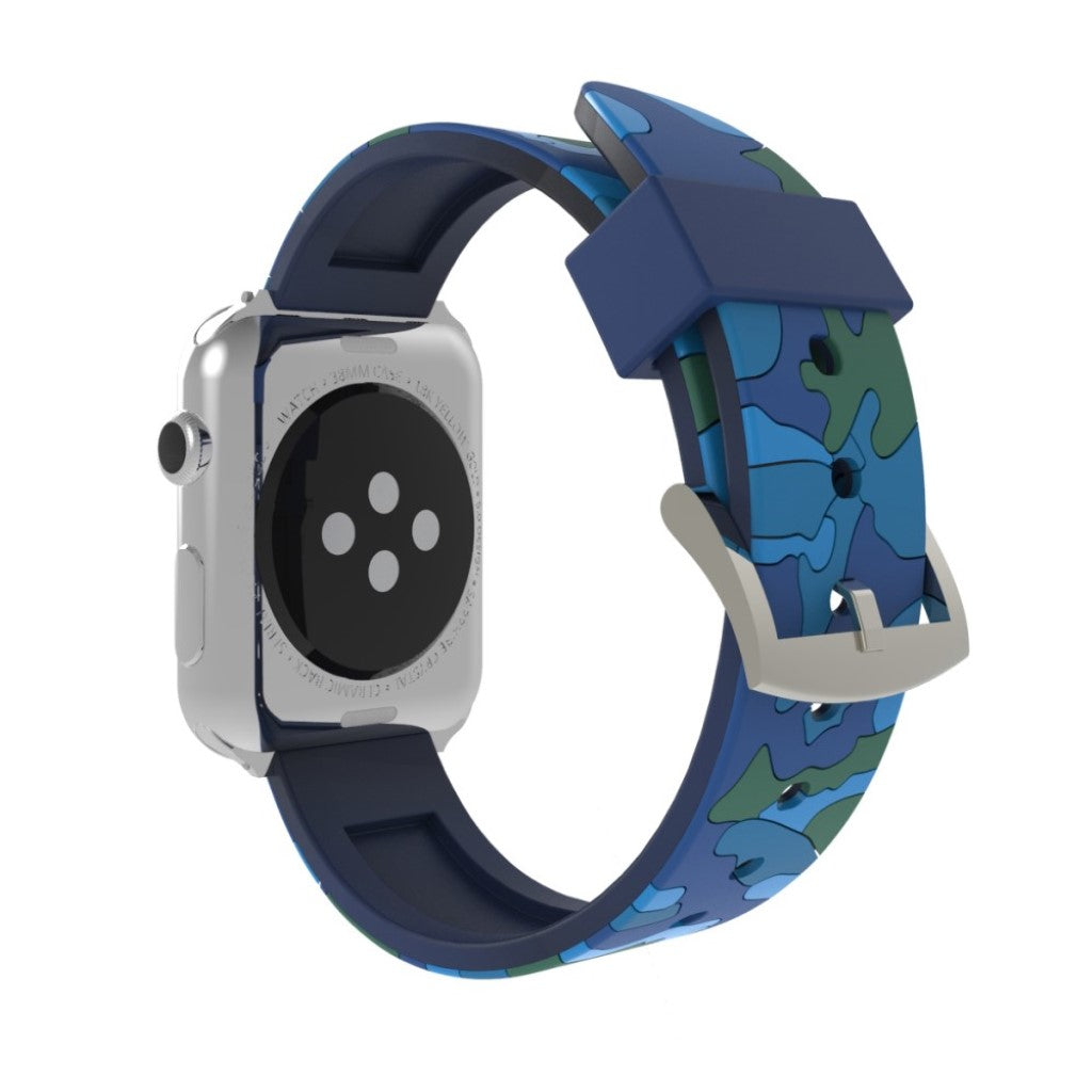 Rigtigt fint Apple Watch Series 4 40mm Silikone Rem - Blå#serie_5
