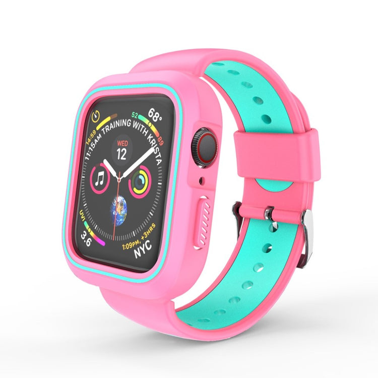 Rigtigt rart Apple Watch Series 4 40mm Silikone Rem - Pink#serie_6