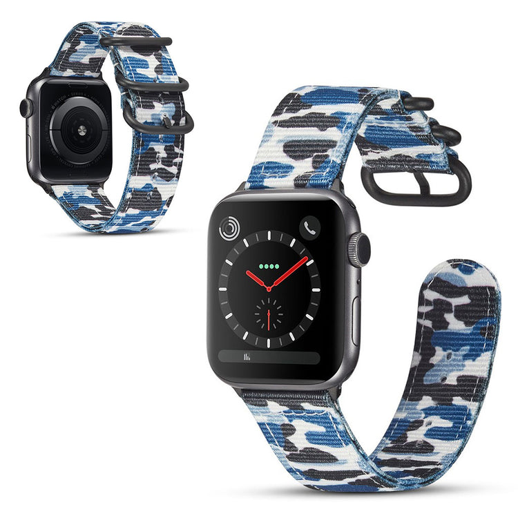 Smuk Apple Watch Series 4 40mm / Apple Watch 40mm Nylon Rem - Blå#serie_2