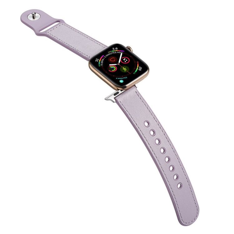 Vildt pænt Apple Watch Series 4 44mm Ægte læder Rem - Lilla#serie_7