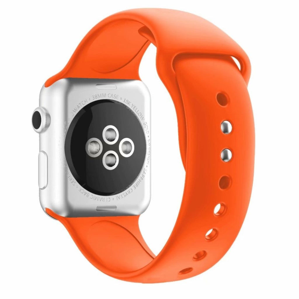 Rigtigt kønt Apple Watch Series 4 44mm Silikone Rem - Orange#serie_8