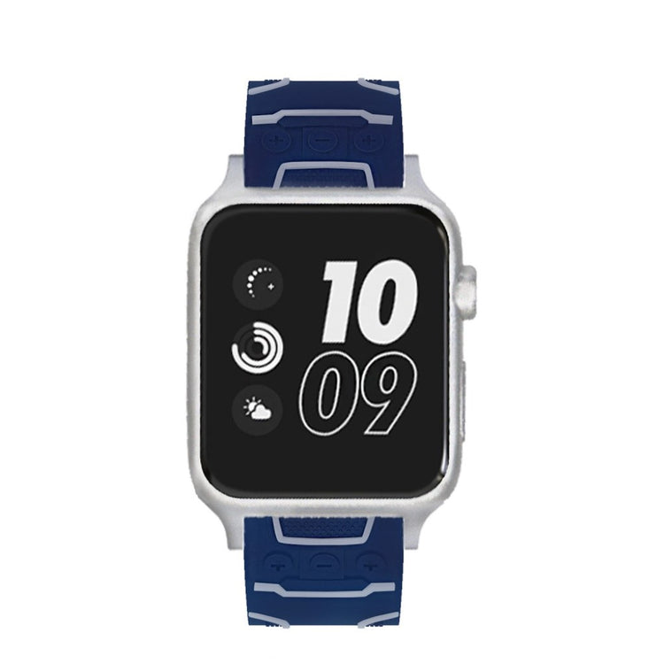 Meget cool Apple Watch Series 4 44mm Silikone Rem - Blå#serie_8