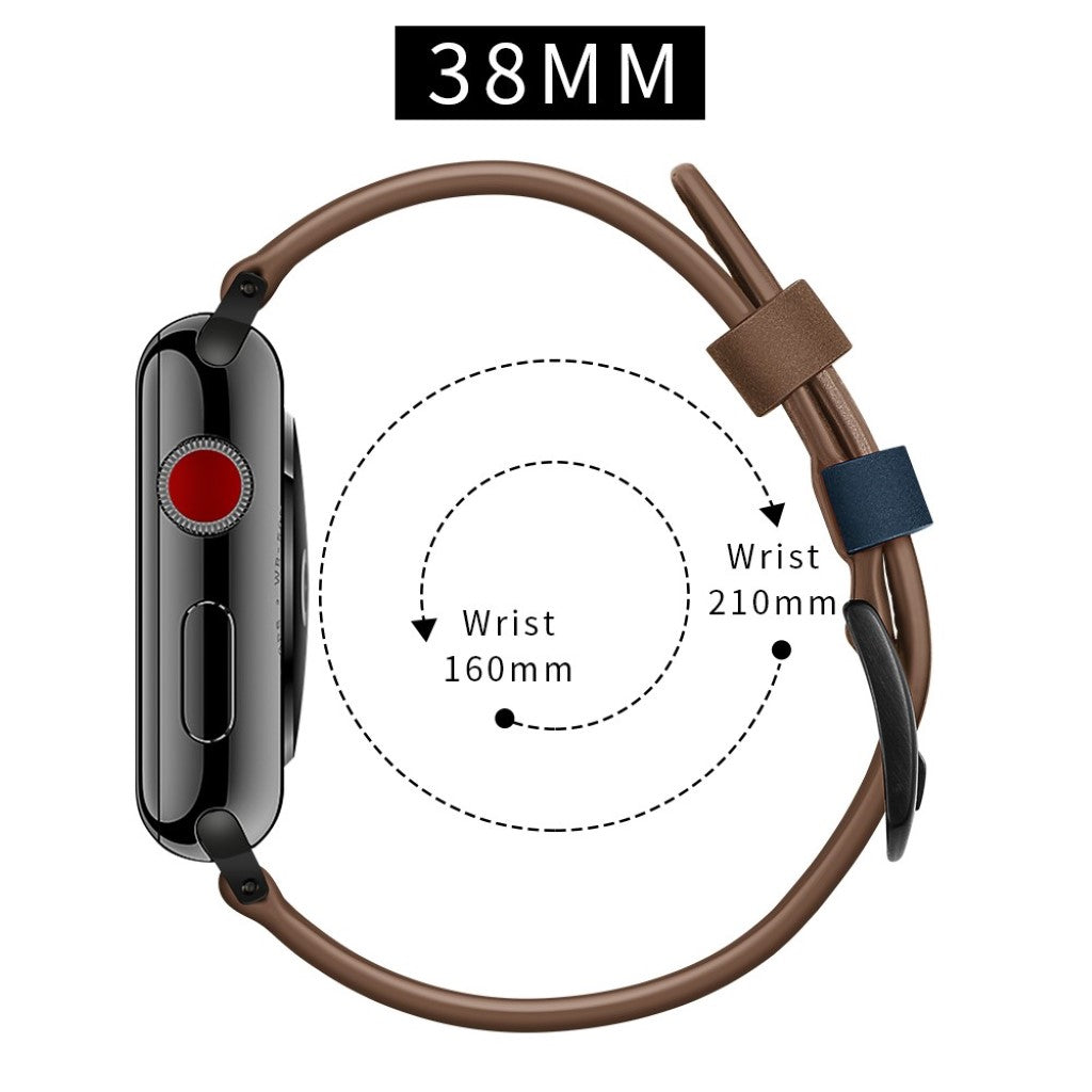 Mega godt Apple Watch Series 5 40mm Ægte læder Rem - Brun#serie_3
