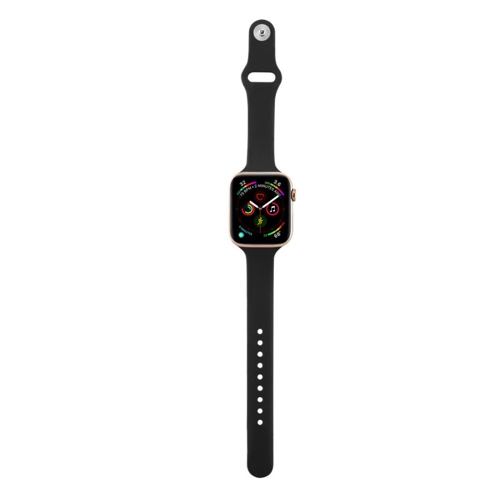 Super flot Apple Watch Series 5 40mm Silikone Rem - Sort#serie_1