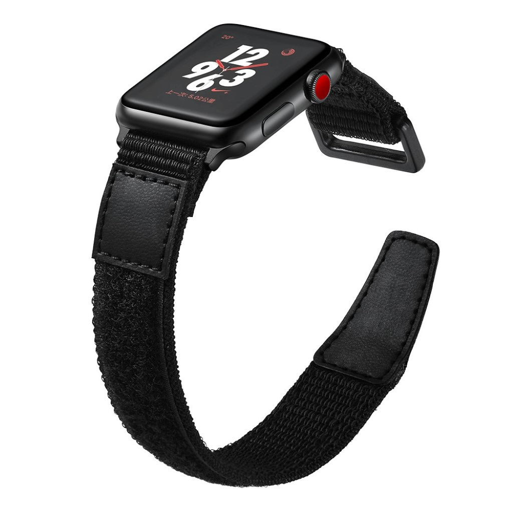 Skøn Apple Watch Series 5 40mm / Apple Watch 40mm Nylon Rem - Sort#serie_047
