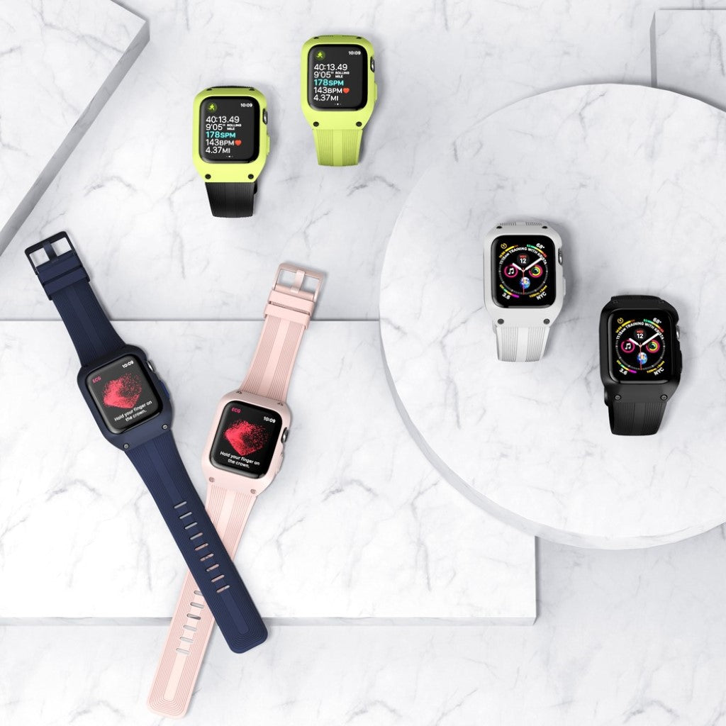  Apple Watch Series 5 40mm / Apple Watch 40mm Silikone Rem - Sort#serie_1