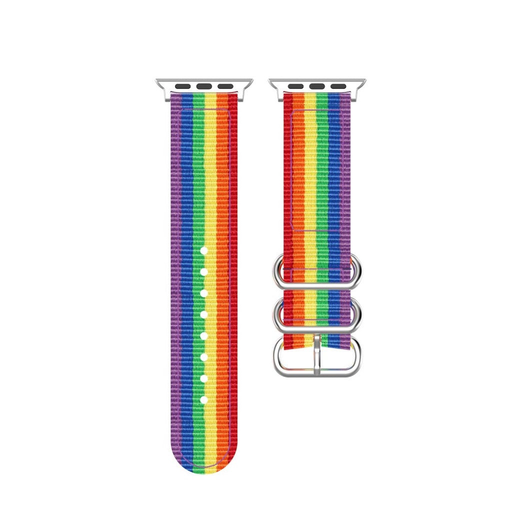Vildt elegant Apple Watch Series 5 40mm Nylon Rem - Flerfarvet#serie_1