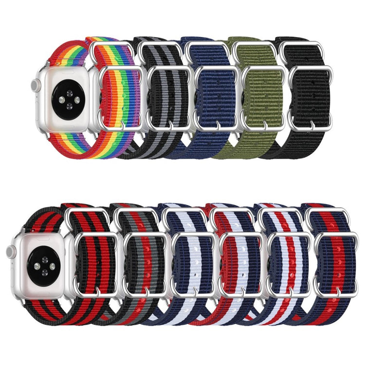 Vildt elegant Apple Watch Series 5 40mm Nylon Rem - Flerfarvet#serie_1