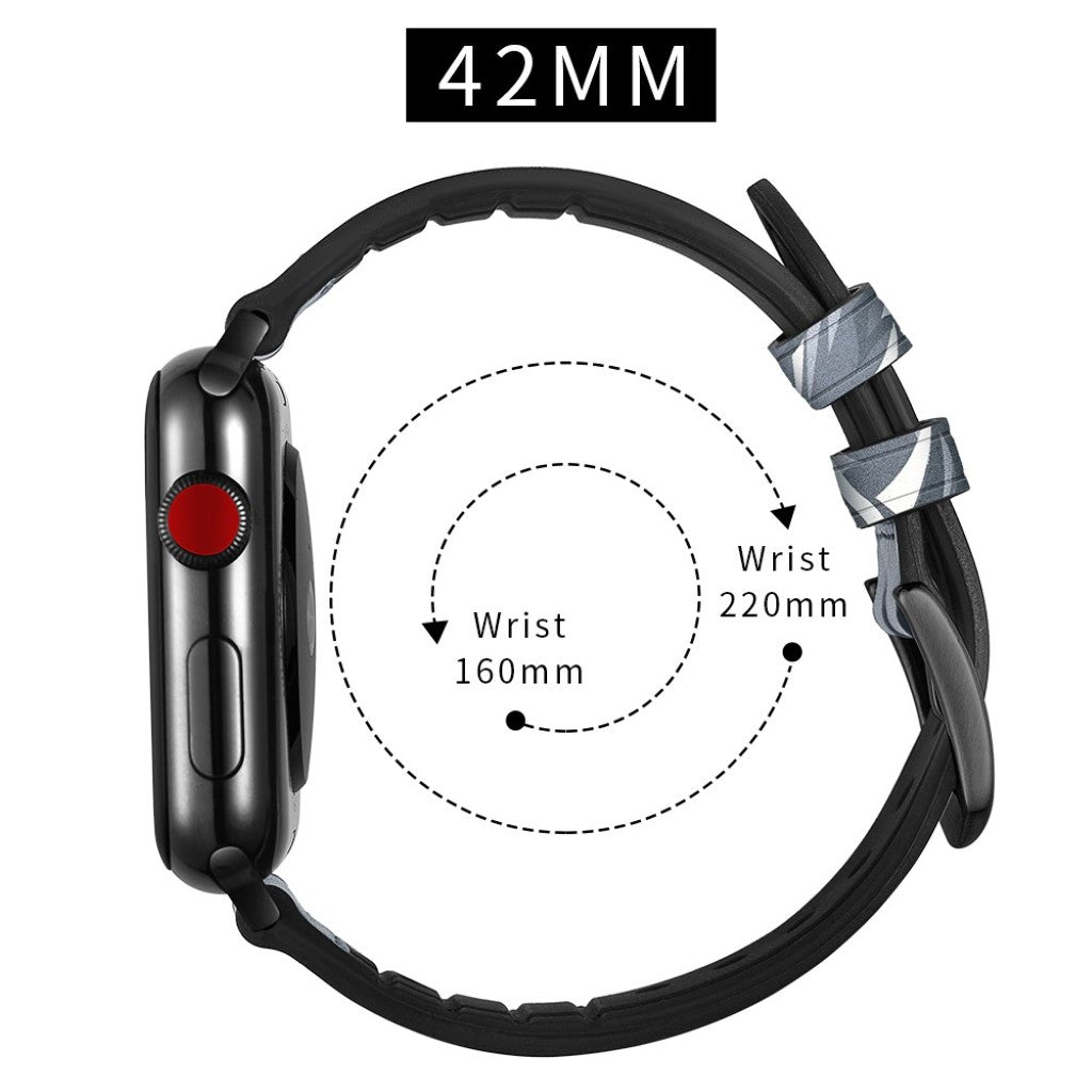  Apple Watch Series 5 44mm / Apple Watch 44mm Ægte læder Rem - Blå#serie_1