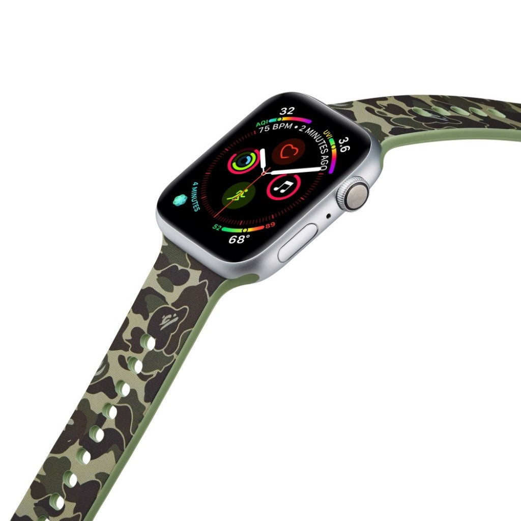 Super flot Apple Watch Series 5 44mm Silikone Rem - Grøn#serie_15