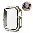 Fin Apple Watch 44mm Deksel med Skjermbeskyttelse i Glass, Plast og Strass