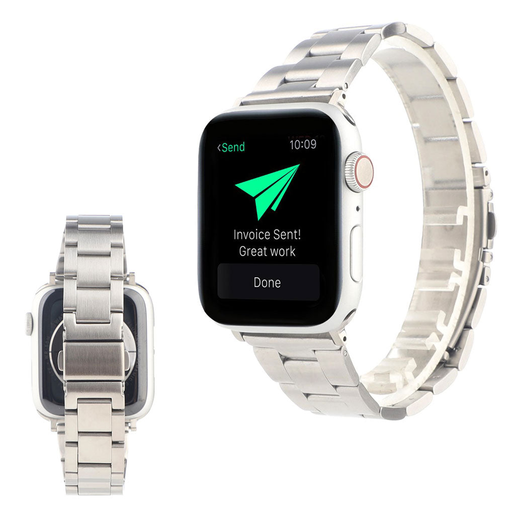  Apple Watch Series 6 40mm / Apple Watch Series 5 40mm Metal Rem - Sølv#serie_7