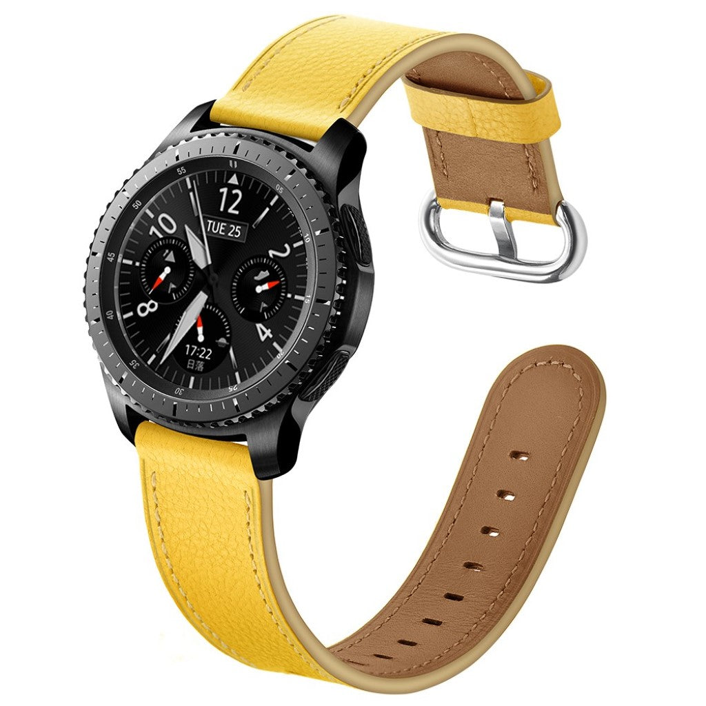  Samsung Gear S3 / Samsung Gear S3 Frontier Ægte læder Rem - Gul#serie_2