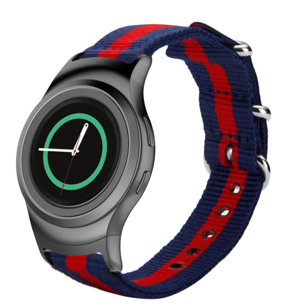 Super slidstærk Samsung Gear S2 Nylon Rem - Blå#serie_7