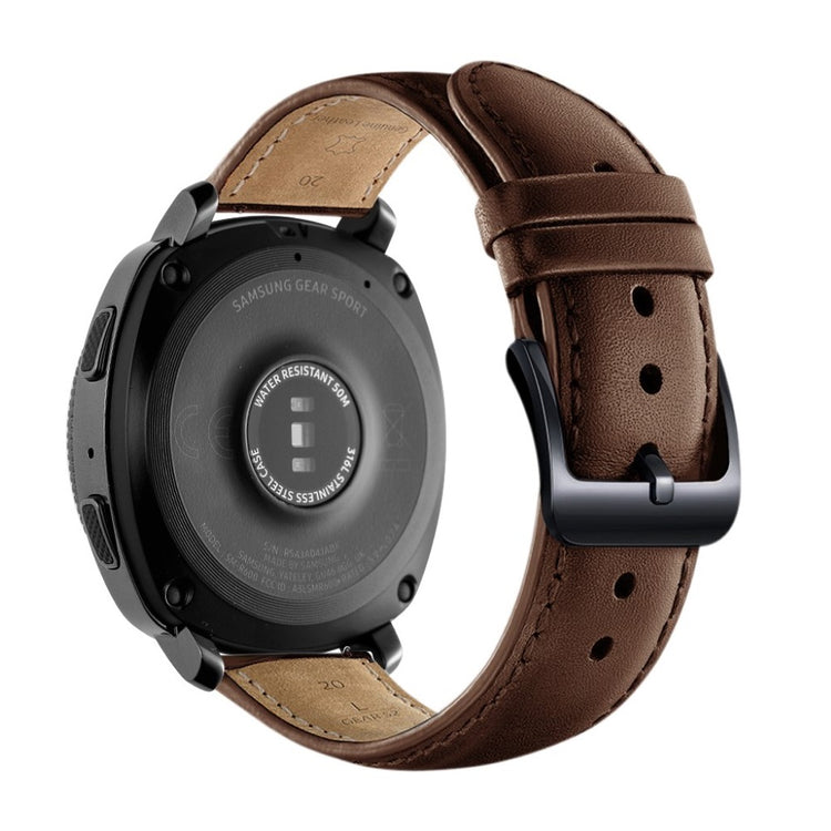 Helt vildt hårdfør Samsung Gear Sport Ægte læder Rem - Brun#serie_3