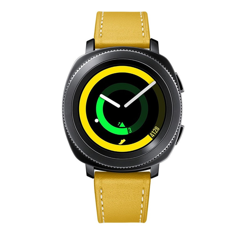 Helt vildt sejt Samsung Gear Sport Ægte læder Rem - Gul#serie_3