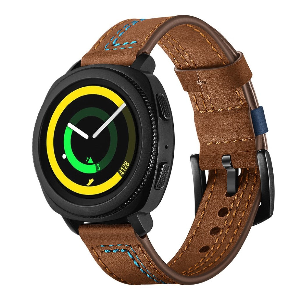 Supercool Samsung Gear Sport Ægte læder Rem - Brun#serie_3