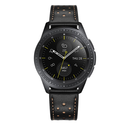 Vildt kønt Samsung Galaxy Watch (42mm) Ægte læder Rem - Sort#serie_2