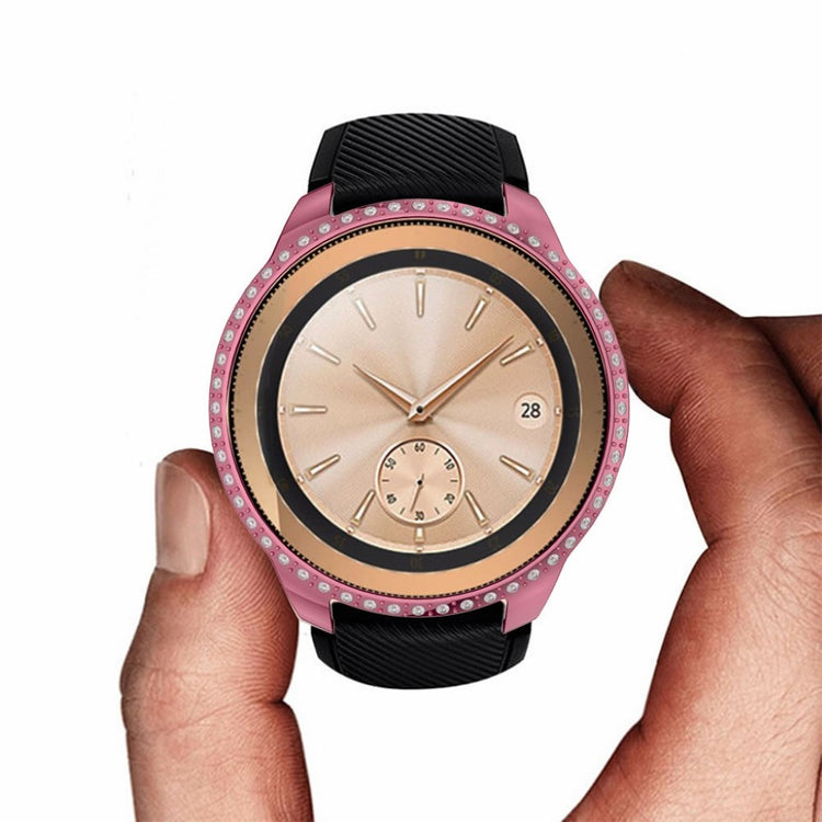 Samsung Galaxy Watch (42mm)  Rhinsten og Silikone Bumper  - Pink#serie_3