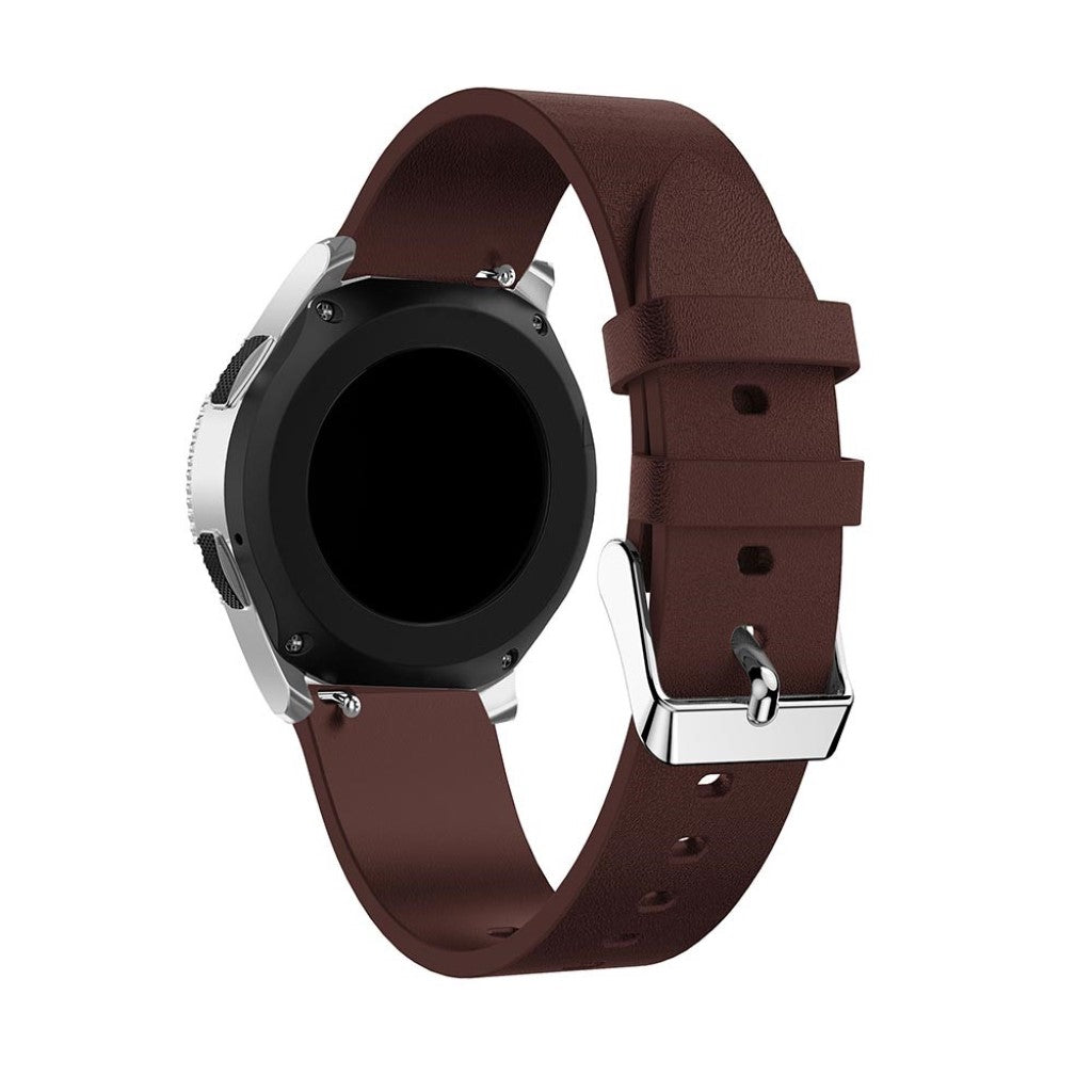 Super slidstærk Samsung Galaxy Watch (46mm) Ægte læder Rem - Brun#serie_1