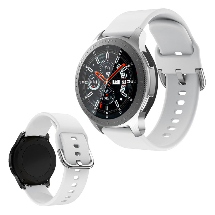 Meget kønt Samsung Galaxy Watch (46mm) Silikone Rem - Hvid#serie_2